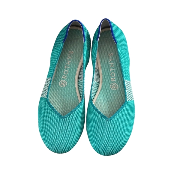 Rothy's Shoes - Rothy's Women's Calypso Teal Ballet Flats Size 9.5 Slip On Office Wear